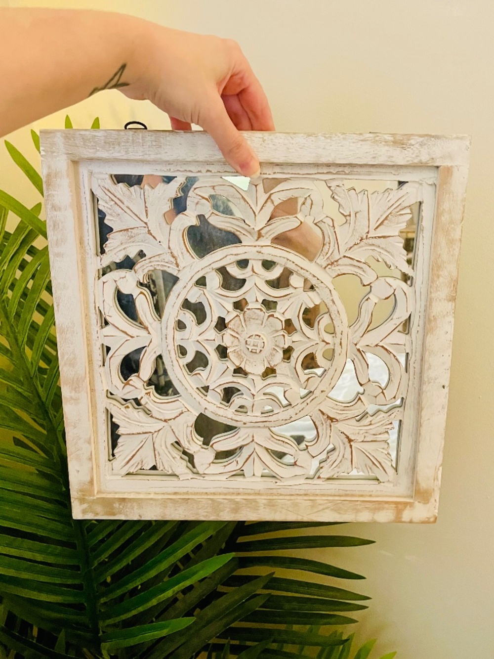 Distressed Mirror Decor
